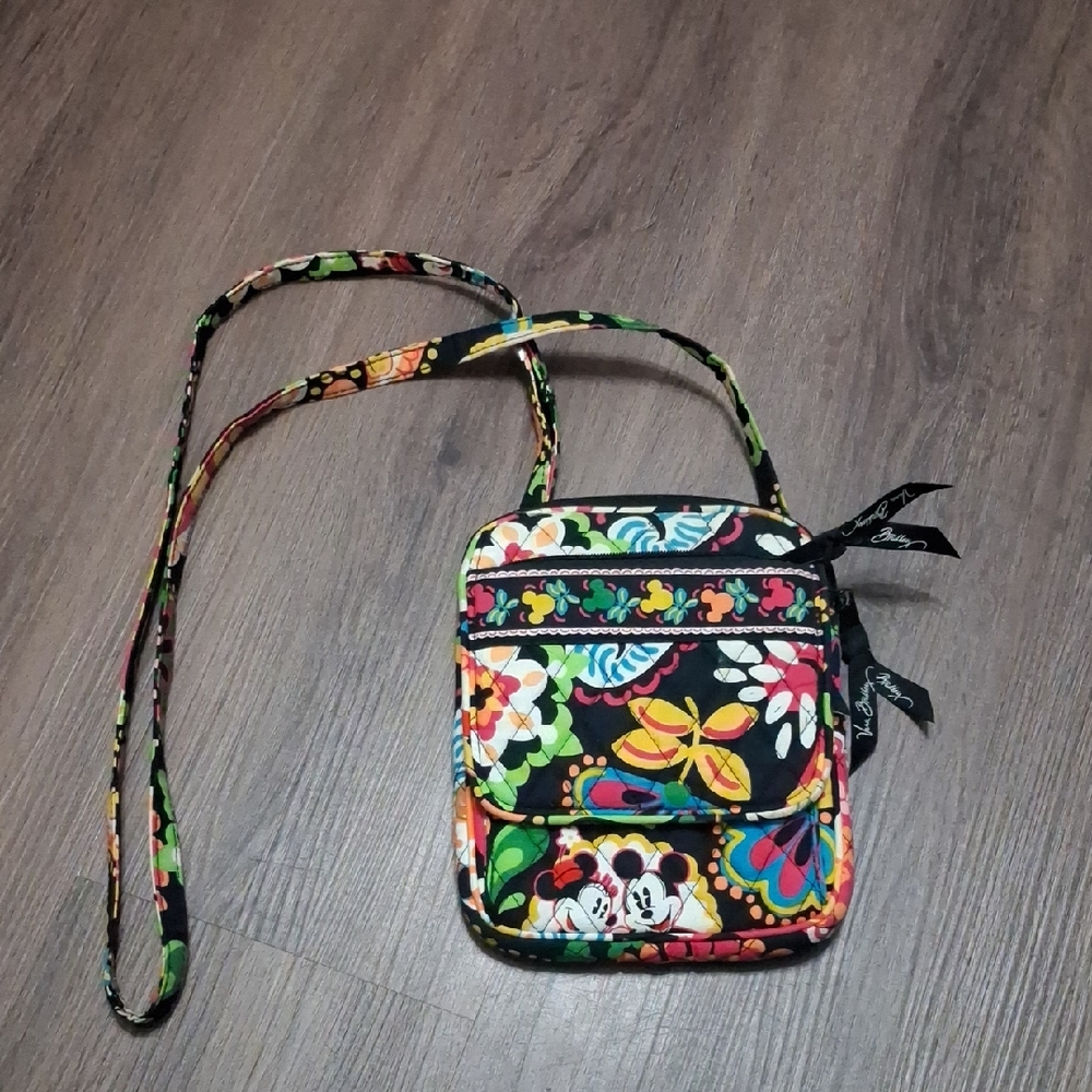 Vera Bradley Black Crossbody Bag Quilted Fabric